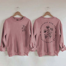 Cute Wildflower Religous Luke 12:27 Bible Verse Sweatshirt