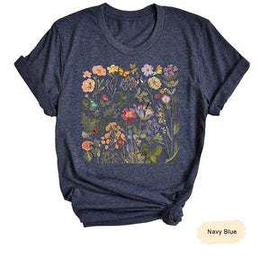 Cute Lady Gardener Floral T-Shirt
