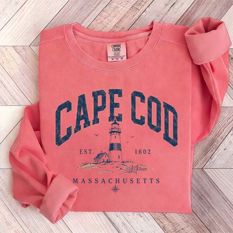Retro Cape Cod Massachusetts Travel Destination Vacation Sweatshirt