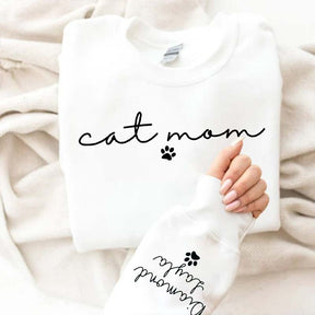 Custom Cat Mom Cute Sweatshirt