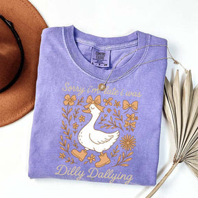Sorry I'm Late I Was Dilly Dallying Goose Fall T-Shirt