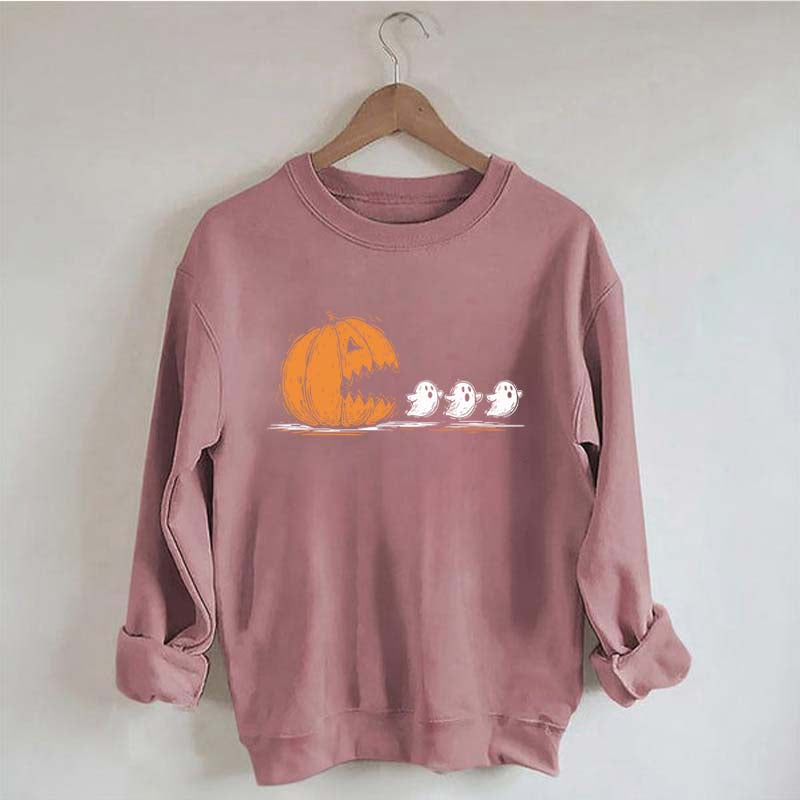Halloween Pumpkin Eat Ghost Party Sweatshirt