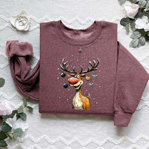 Christmas Reindeer Festive Holiday Funny Deer Sweatshirt