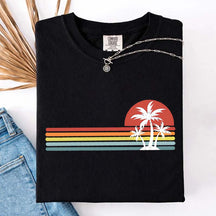 Retro Tropical Island Palm Tree T-Shirt