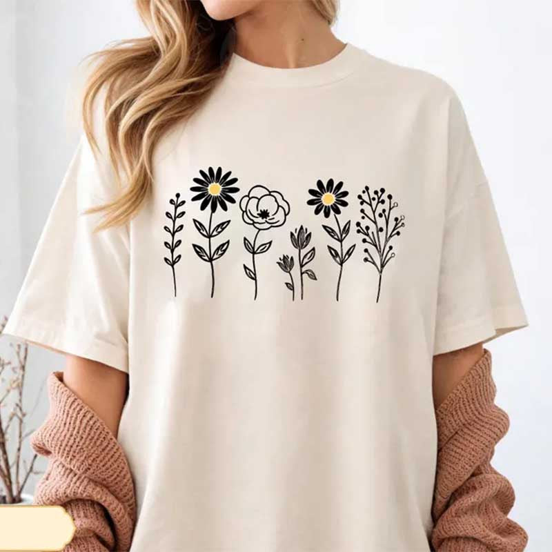Botanical Floral Cottagecore T-Shirt