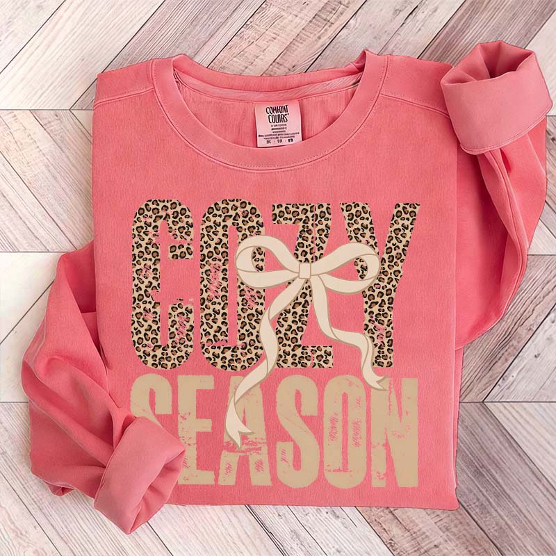 Leopard Fall Cozy Season Sweatshirt