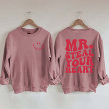 Retro Valentine Mr Steal Your Heart Sweatshirt