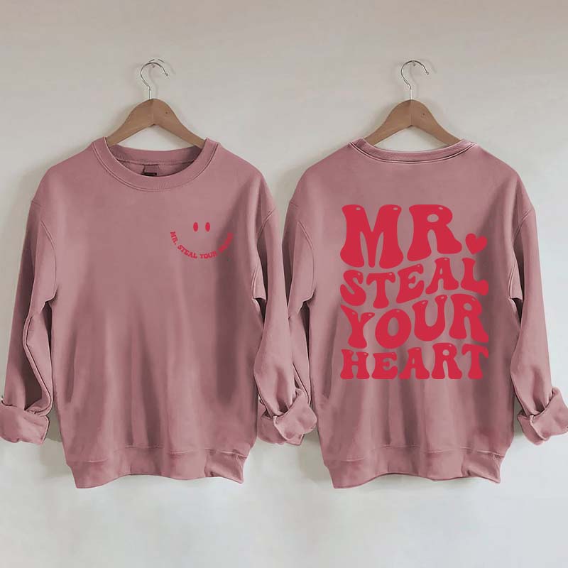 Retro Valentine Mr Steal Your Heart Sweatshirt