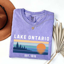Lake Ontario Great Lakes Sunset Graphic T-Shirt