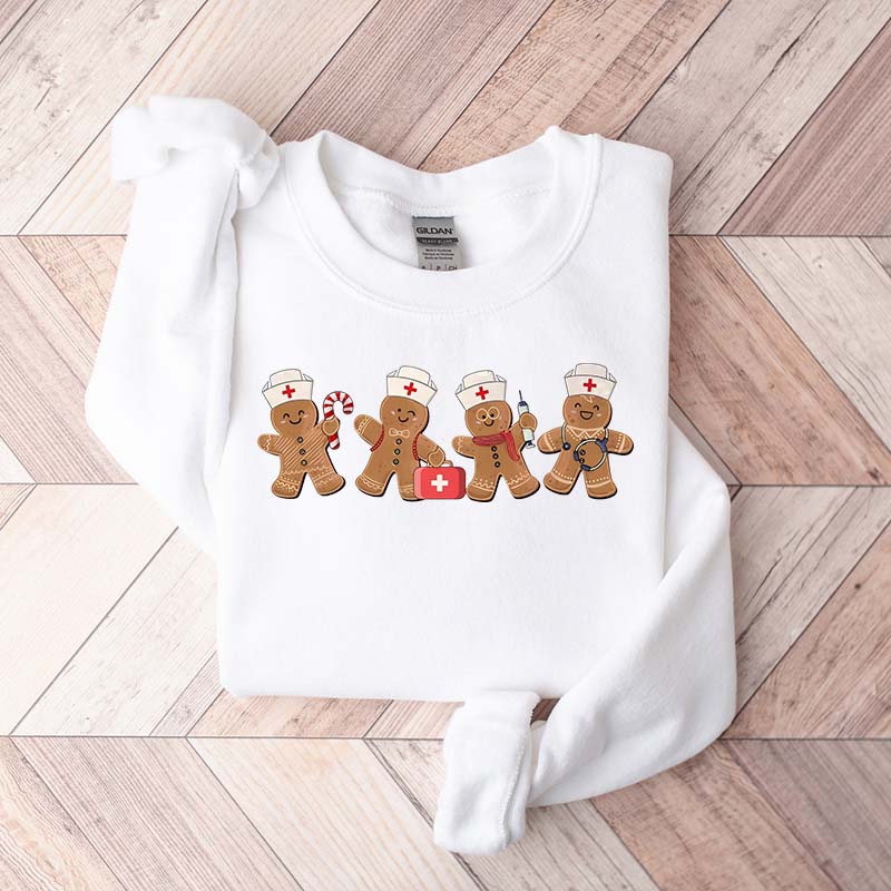 Gingerbread Christmas Nurse Sweatshirt