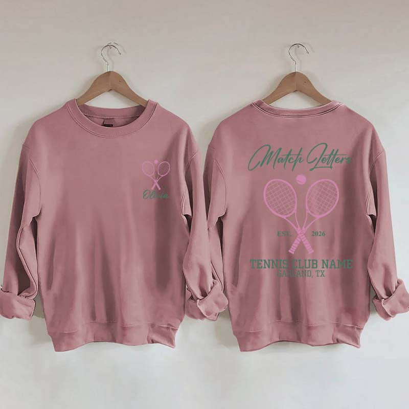 Personalized Tennis Club Coach Sweatshirt