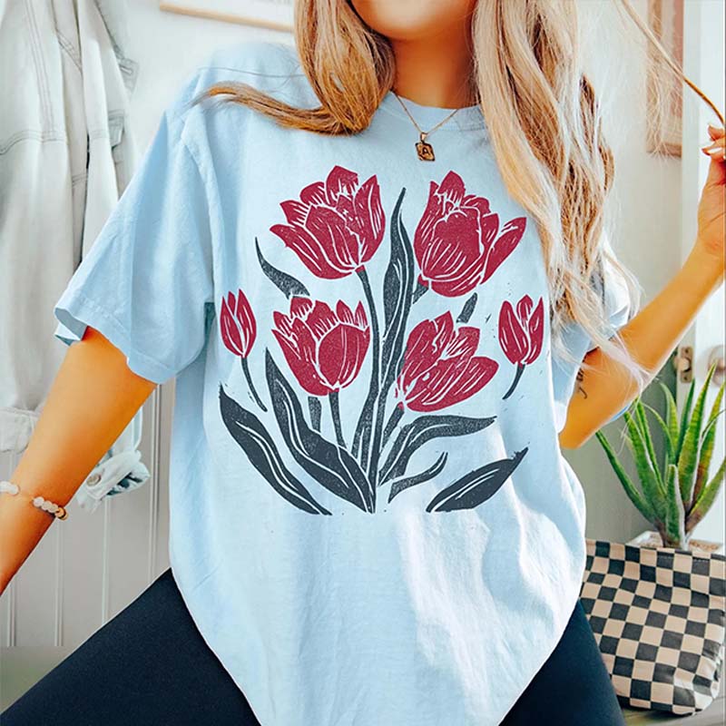 Retro Linocut T-Shirt