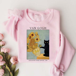 Van Gogh Black Cat Sweatshirt