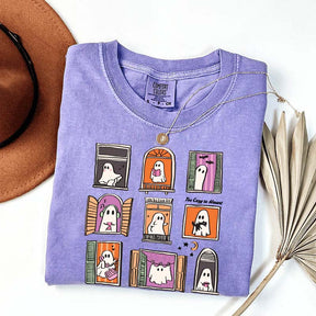 Too Cozy To Haunt Ghost Window T-Shirt
