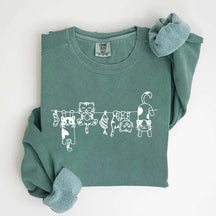 Cute Cats in a Row Sweatshirt