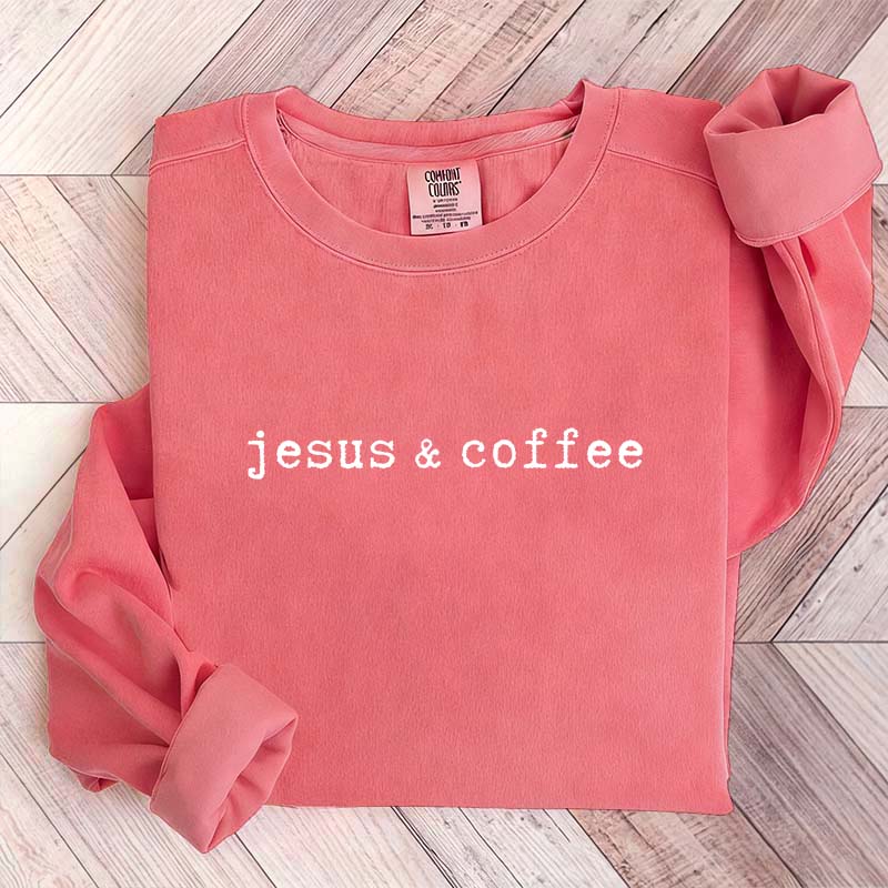 Minimalist Coffee And Jesus Sweatshirt