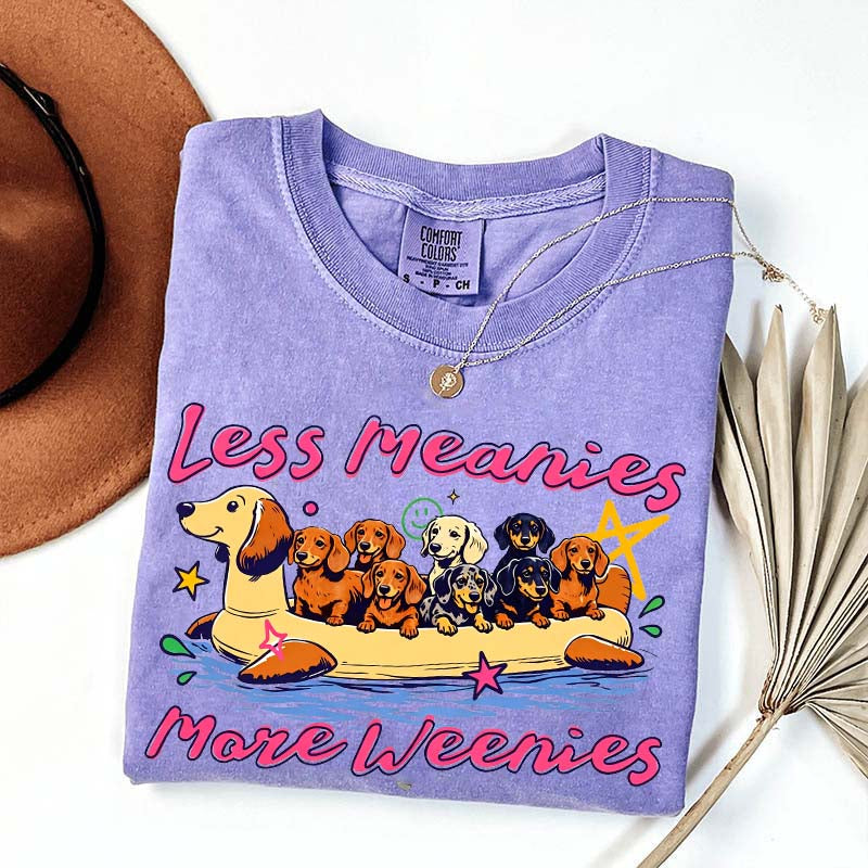 Less Meanies More Weenies Funny Dog T-Shirt