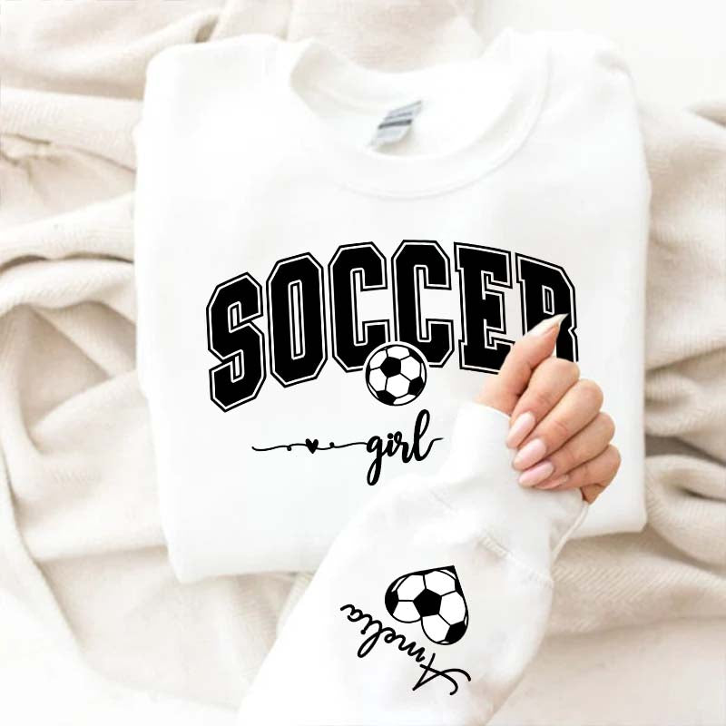 Personalized Soccer Girl Sweatshirt