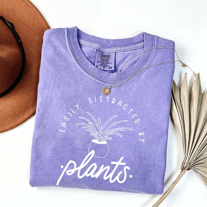 Simple Easily Distracted by Plants T-Shirt