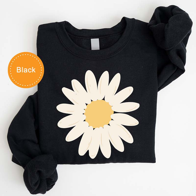 Cute Boho Daisy Floral Sweatshirt