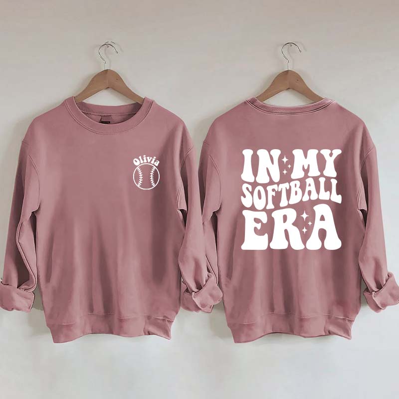 Personalized In My Softball Era Sweatshirt