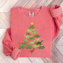 Dinosaur Christmas Tree Xmas Sweatshirt