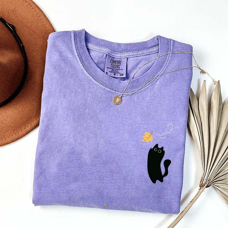 Black Cats Fall Cozy Cute T-Shirt