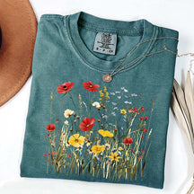 Comfort Color Wildflower Meadow Botanical T-Shirt