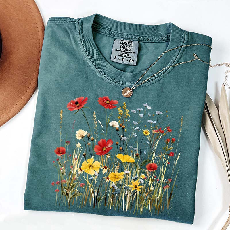 Comfort Color Wildflower Meadow Botanical T-Shirt