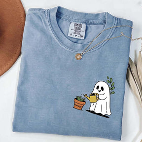Halloween Pocket Ghost Plant T-Shirt