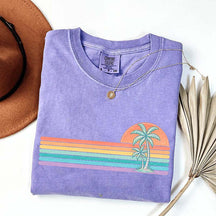 Retro Sun Summer Stripes T-Shirt