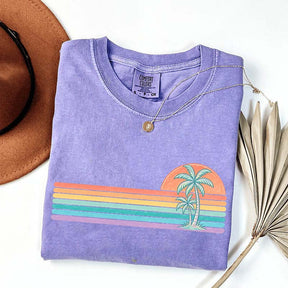 Retro Sun Summer Stripes T-Shirt