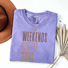 Comfort Colors Weekends Coffee Dogs T-Shirt