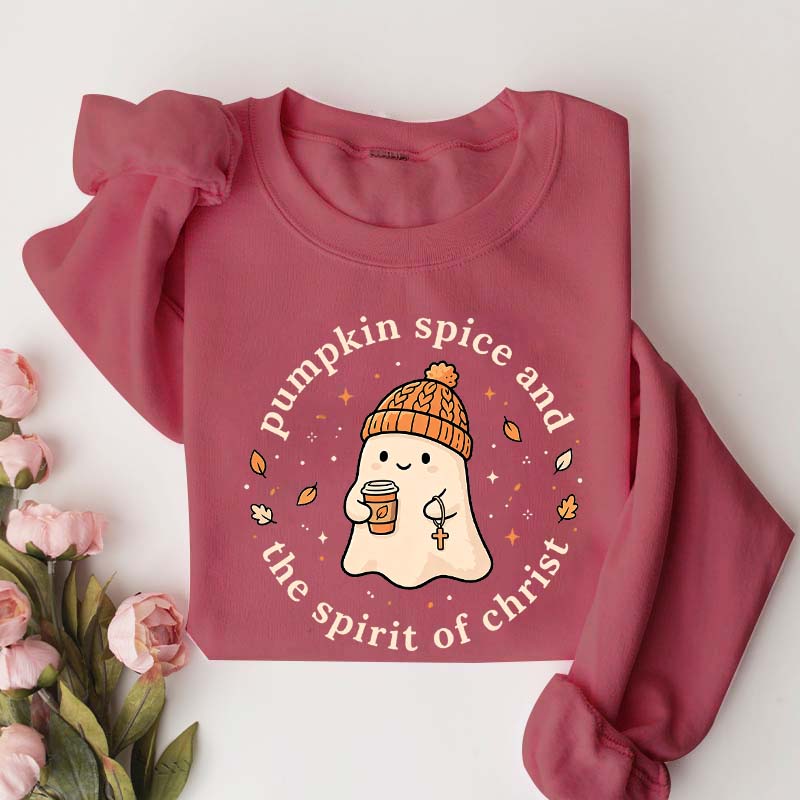 Faith Based Pumpkin Spice Coffee Ghost Sweatshirt