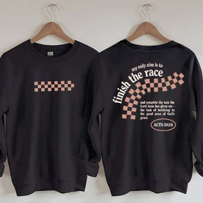 Finish the Race Acts 20:24 Bible Verse Sweatshirt