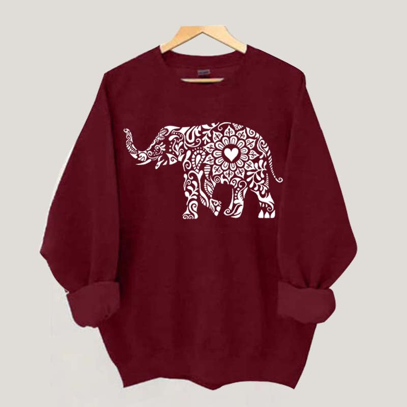 Elephant Floral Sweatshirt
