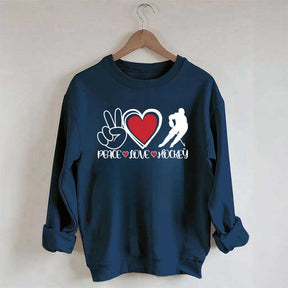 Peace Love Hockey Sweatshirt