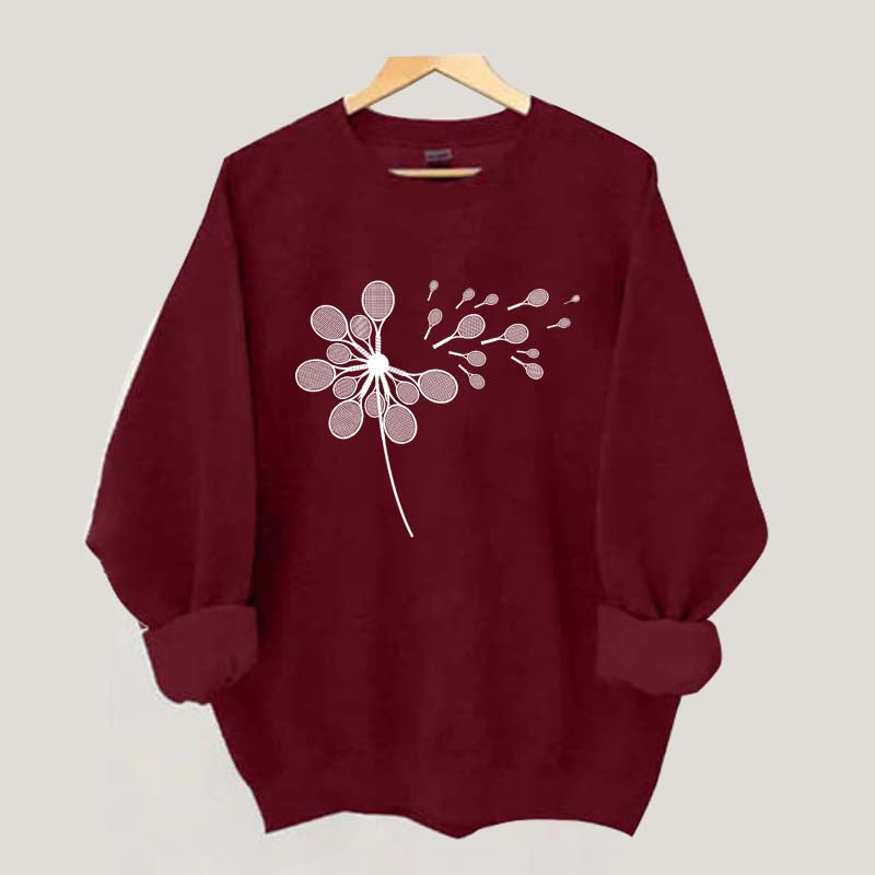 Dandelion Tennis Racket Minimalist Sweatshirt
