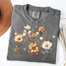 Comfort Colors Vintage Pressed Flowers Fall T-Shirt