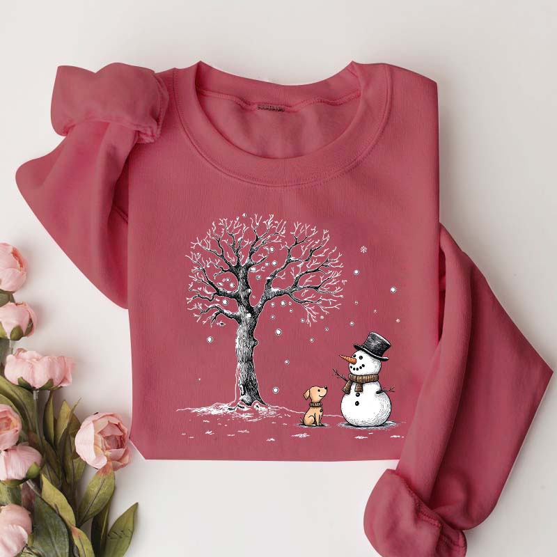 Christmas Let it Snow Cute Dog Sweatshirt