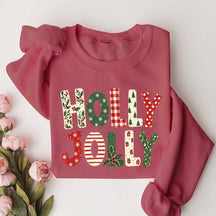 Holly Jolly Merry Christmas Tree Floral Sweatshirt