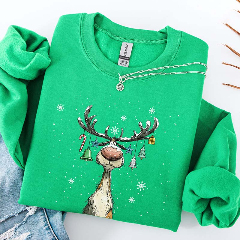 Vintage Reindeer Cute Christmas Sweatshirt