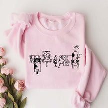 Cute Cats in a Row Sweatshirt