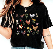 Wildflower Chicken Lover Farm Girl T-Shirt
