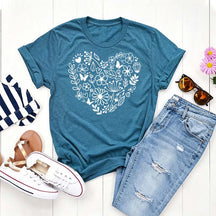 Cute Wildflowers Heart Plant Mama T-Shirt