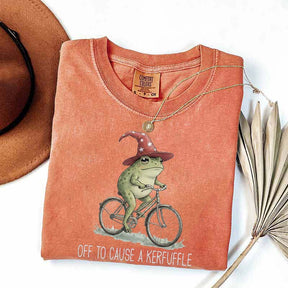 Off To Cause A Kerfuffle Frog T-Shirt