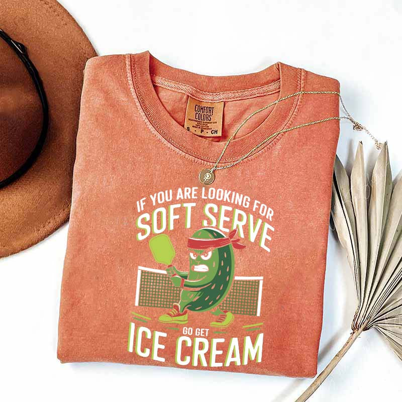 Soft Serve Pickleball Joke T-Shirt