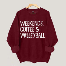 Weekends Coffee & Volleyball Sport Lover Sweatshirt