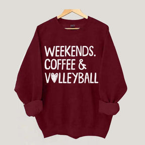 Weekends Coffee & Volleyball Sport Lover Sweatshirt