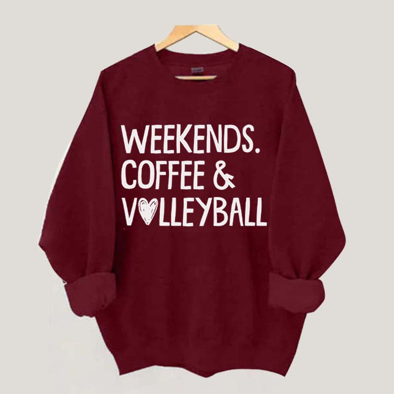 Weekends Coffee & Volleyball Sport Lover Sweatshirt